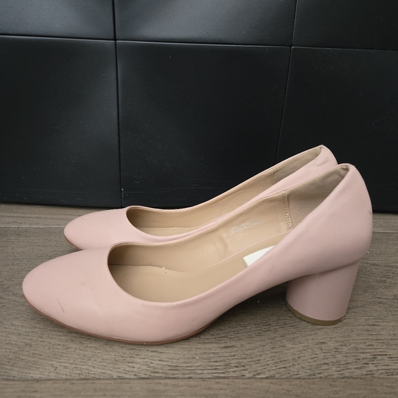 Matt & Nat ABELIA Pink Blossom Smooth Vegan Leather pumps Mirrored Heel 10 - Picture 2 of 12